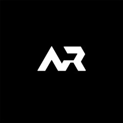 Initial Letter AR logo design 
