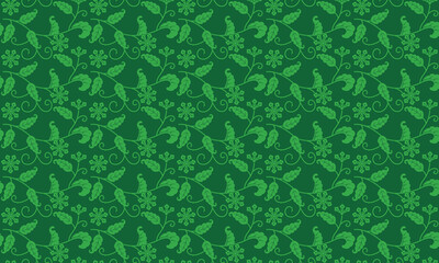 和柄素材　丁字唐草模様　シームレスパターン