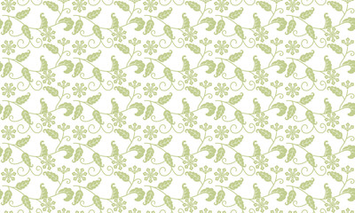 和柄素材　丁字唐草模様　シームレスパターン