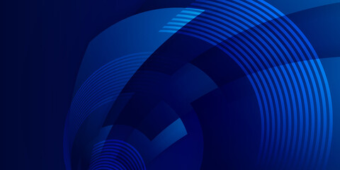 Fototapeta premium Modern futuristic technology abstract dark blue 3d background. 3D modern wave curve abstract presentation background. Luxury paper cut background. Abstract decoration, golden pattern and lines