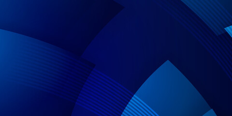 Fototapeta premium Vector Abstract, science, futuristic, energy technology concept. Digital image of light rays, stripes lines with blue light, speed and motion blur over dark blue background 