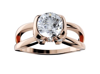 Diamond Engagement Ring 3D Rendering-RPSV003