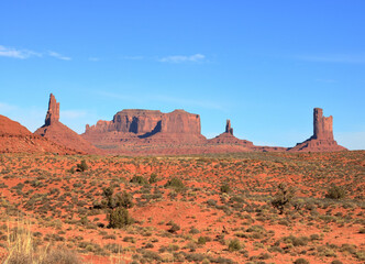 Stagecoach Butte and BigIndian Mesa at Monument Valley, Arizona
