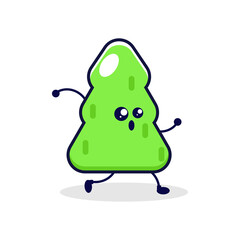 Grass run cute character illustration