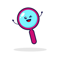 Search jump cute character illustration