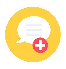 Fototapeta premium Add Chat Vector Icon