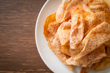 Taro Chips - fried or baked sliced taro