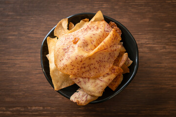 Taro Chips - fried or baked sliced taro