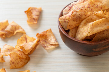 Taro Chips - fried or baked sliced taro