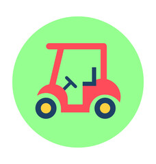 Golf Cart Vector Icon