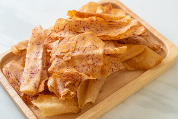 Taro Chips - fried or baked sliced taro