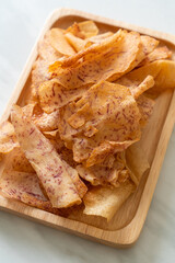 Taro Chips - fried or baked sliced taro