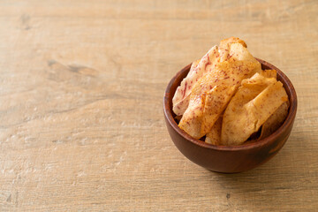 Taro Chips - fried or baked sliced taro