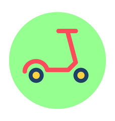 Kids Scooter Vector Icon