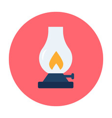 Flame Lantern Vector Icon