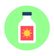 Sun Cream Vector Icon
