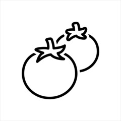 Black line icon for tomatoes