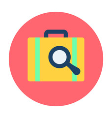 Search Briefcase Vector Icon