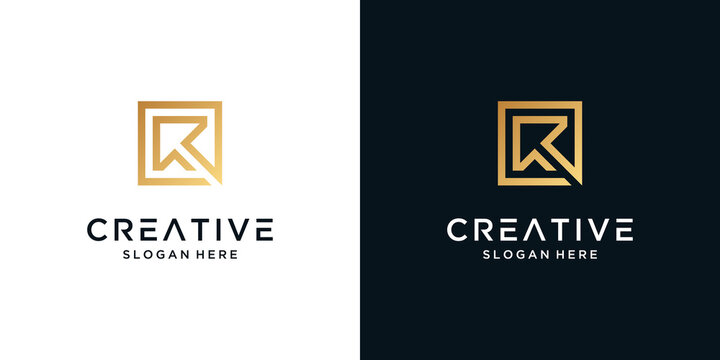 Luxury Letter R Logo Design Monogram