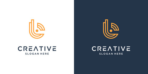 Abstract letter B logo design template © suneo_99