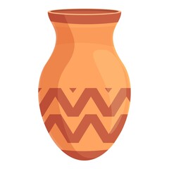 Amphora element icon. Cartoon of amphora element vector icon for web design isolated on white background