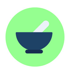 Mortar Pestle Vector Icon