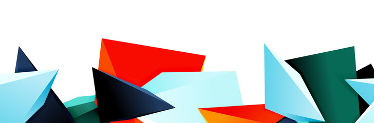 Triangle mosaic abstract background, 3d triangular low poly shapes. Geometric vector illustration for covers, banners, flyers and posters and other