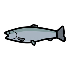 シンプルでかわいいサーモンのイラスト