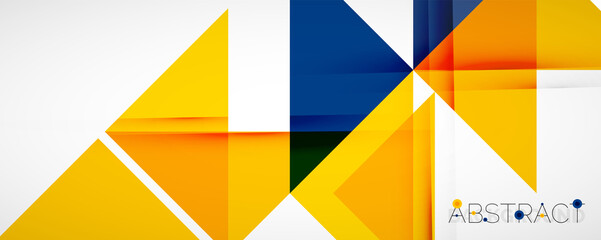 Set of vector triangle geometric backgrounds. Vector illustration for covers, banners, flyers and posters and other designs