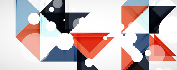 Set of vector triangle geometric backgrounds. Vector illustration for covers, banners, flyers and posters and other designs