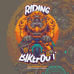 Bigfoot Illustration Logo template