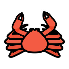 シンプルでかわいい蟹のイラスト