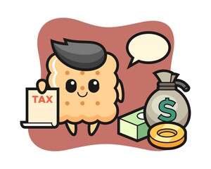 Character cartoon of cracker as a accountant
