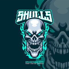 Skull Mascot Logo Template