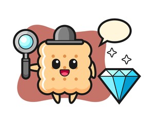 Illustration of cracker character with a diamond