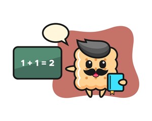 Illustration of cracker character as a teacher