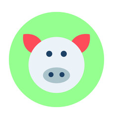 Pig Face Vector Icon