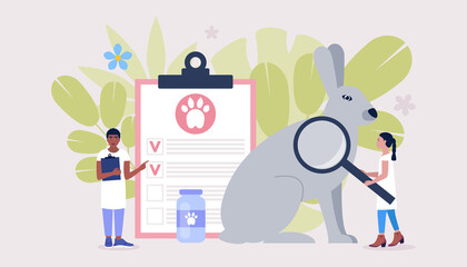 Naklejka premium Veterinary science concept