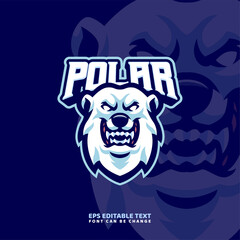 Polar Bear Mascot Logo Template