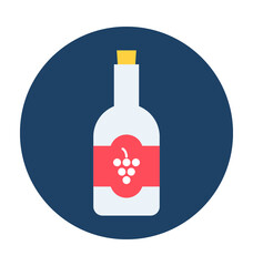 Wine Bottle Vector Icon