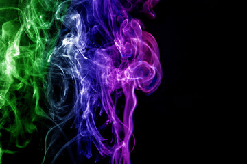 Abstract multi coloured smoke as background.