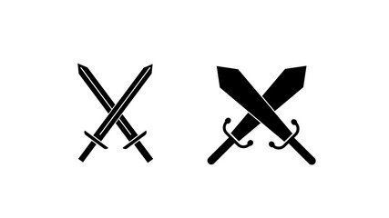 Sword weapon logo template illustration design
