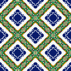 Obraz premium Geometric vector pattern with triangular elements. Seamless abstract ornament for wallpapers and backgrounds. 