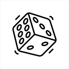 Black line icon for luck