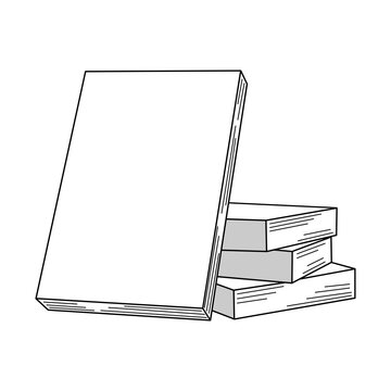 A simple 2d books. Flat cartoon vector illustration. 