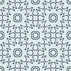 Geometric vector pattern with triangular elements. Seamless abstract ornament for wallpapers and backgrounds. Black and white colors.
