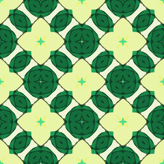 Seamless pattern with symmetric geometric ornament. 