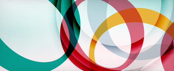 Obraz premium Ring geometric shapes, o letter repetition wallpaper. Abstract background for business or technology presentations, internet posters or web brochure covers