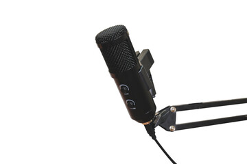 Microphone Studio For Music Record and speaker for broadcast.