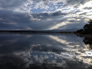 Cloudy reflection on the lake
